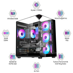 Dragos DRx2183 Ryzen 7 5700X 32GB Ram 512GB M.2 NVMe SSD 12GB RTX3060 Oem Paket