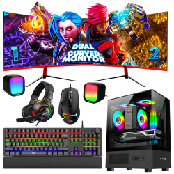 Dragos Python i5 10400F 16GB DDR4 Ram 512GB M.2 NVMe SSD RTX3050 23.6 165Hz Çift Curved Gaming PC