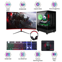 Turbox Tx6008 i5 4440 16GB Ram 512GB SSD 8GB RX580 23.6 75Hz Curved Oem Paket