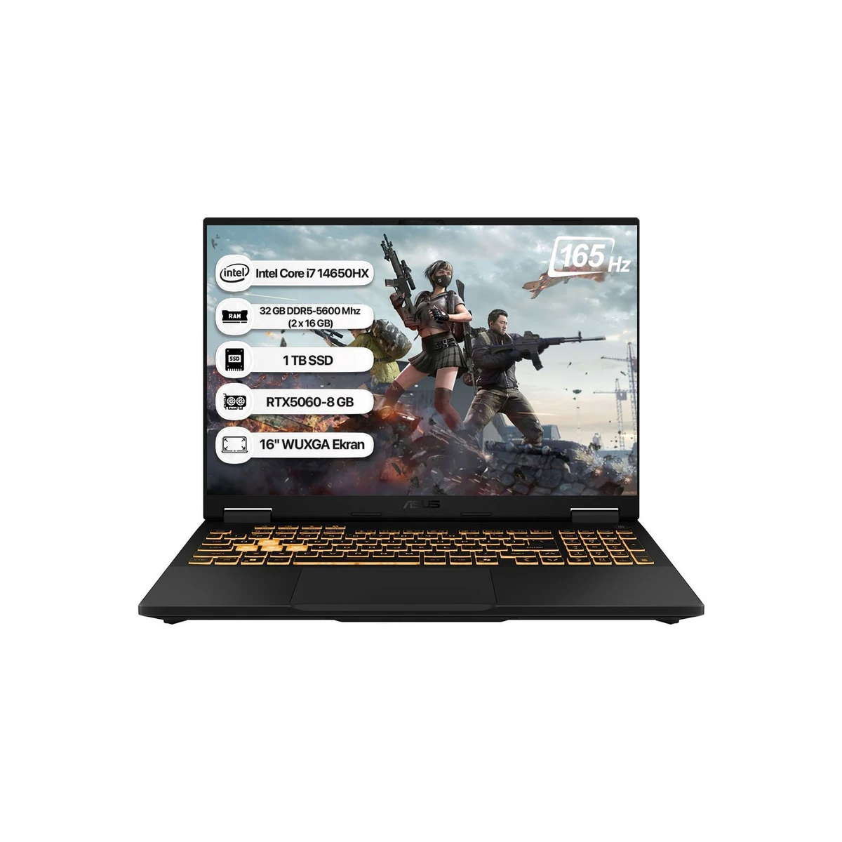 Asus Tuf Gaming F16 FX608JMR-RV078 Intel Core I7 14650HX 32GB 1 Tb SSD RTX5060-8GB 115W Freedos 16" 165Hz
