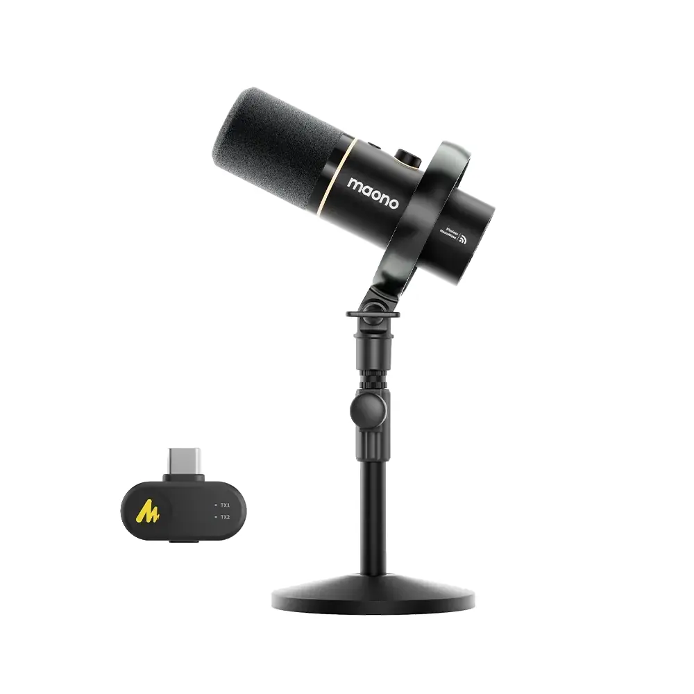 Maono PD200W Hibrit Kablosuz Dinamik Podcast Mikrofonu
